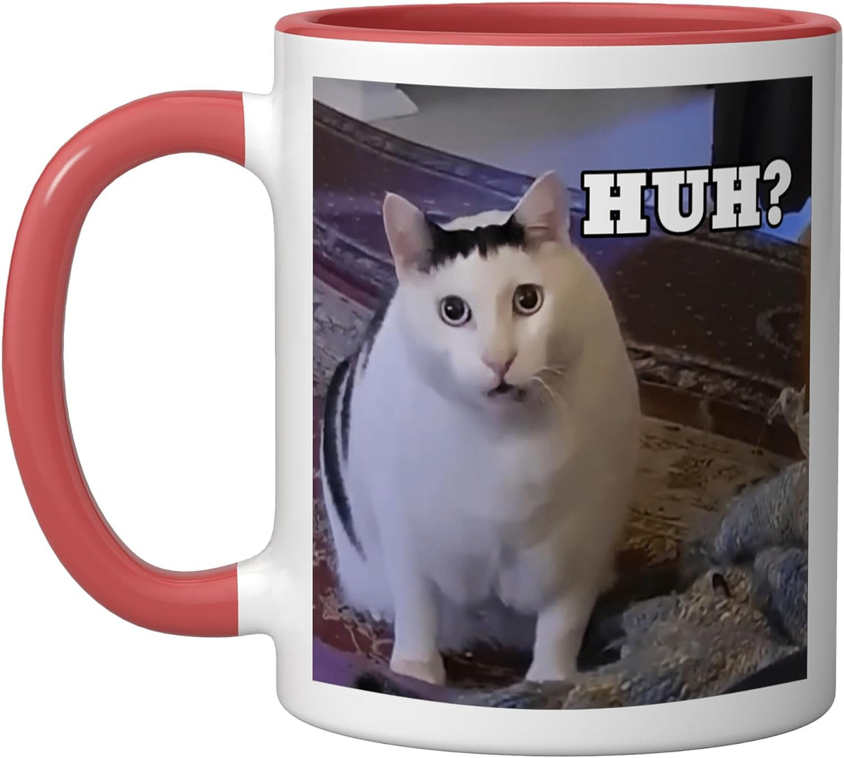 Meme Huh Cat Ceramic Mug