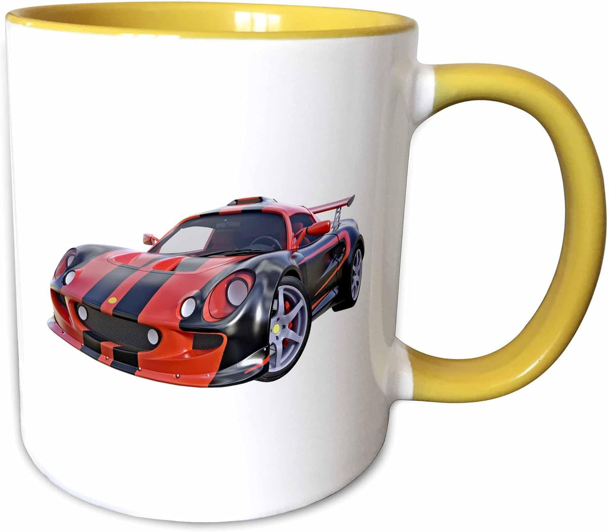 Racing Sports Car Red And Black Ceramic Mug