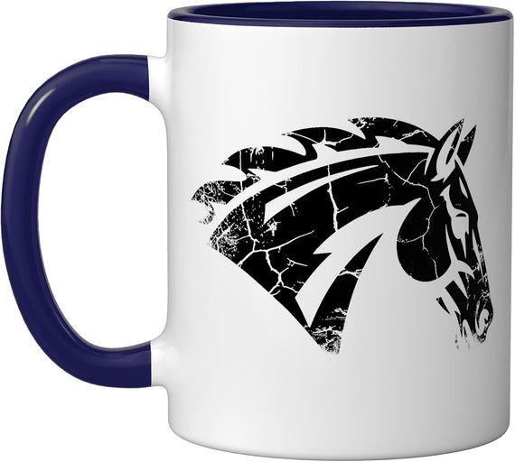 Vintage Horse Profile Silhouette Equine Ceramic Mug