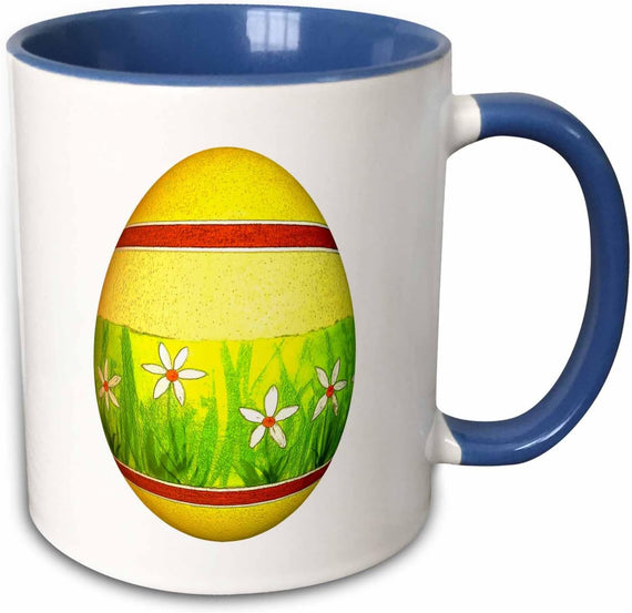 Dyed Painted Garden Easter Egg Ceramic Mug