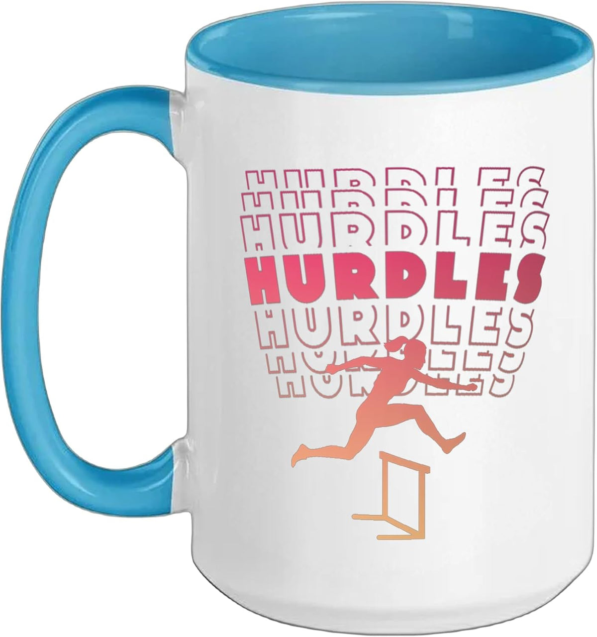 Retro Girl Color Hurdles - Fun For Hurdle Runners Ceramic Mug
