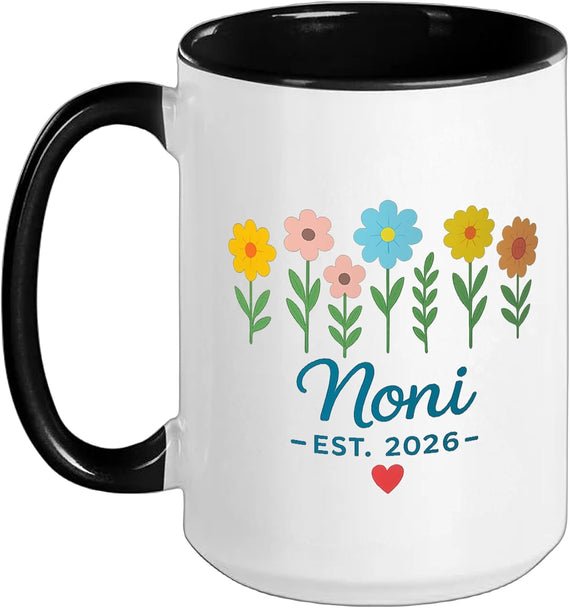 Noni Est 2026 Wildflower Grandma Ceramic Mug