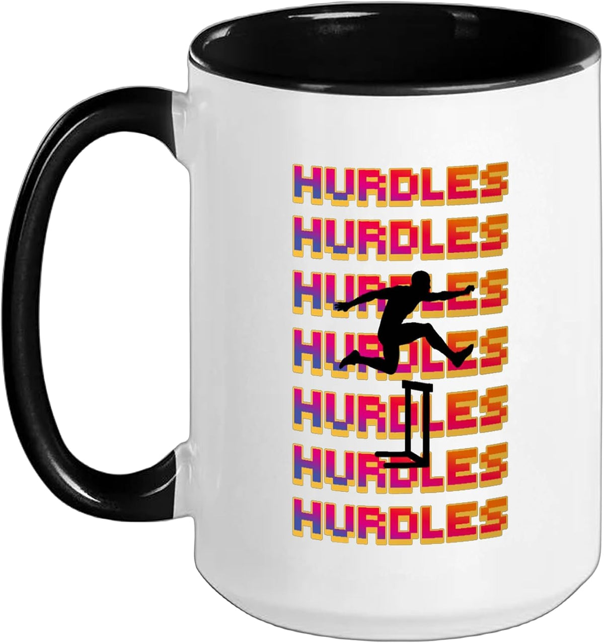 Retro Color Hurdles - Fun For Hurdle Runners Ceramic Mug