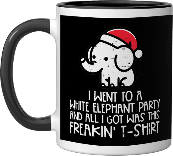 White Elephant Party Santa Elephant Quote Ceramic Mug