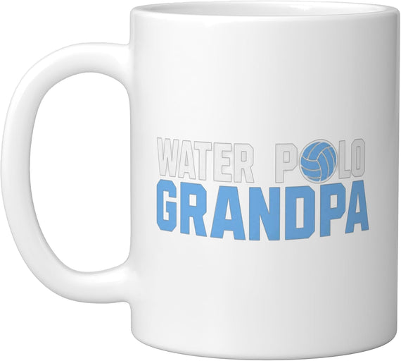 Water Polo Grandpa Pastel Block Letters Gift Ceramic Mug