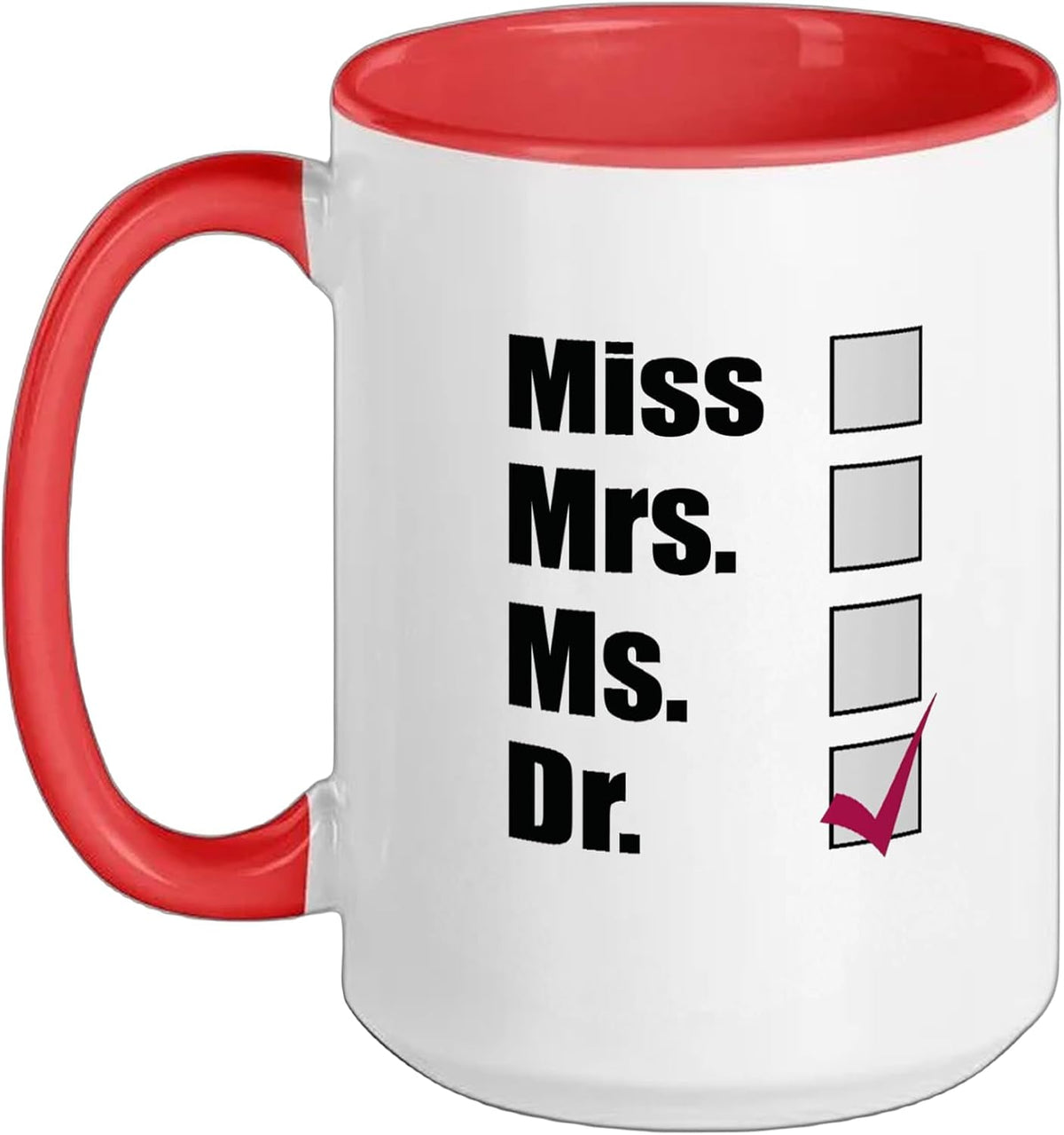 Miss Mrs Ms Doctor Checked Graduation Design Ceramic Mug