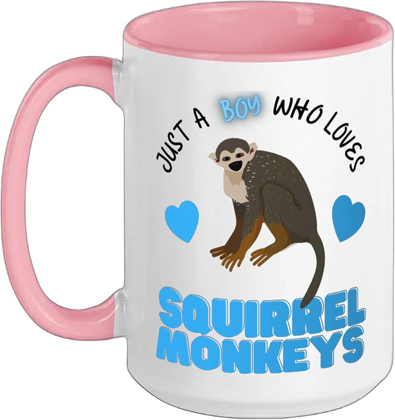 Just A Boy Who Loves Squirrel Monkeys Boys Squirrel Monkey Ceramic Mug
