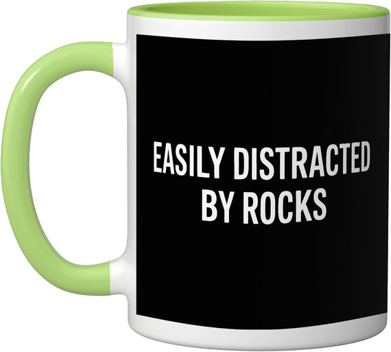 Easily Distracted By Rocks Paleontologist Geologist Ceramic Mug