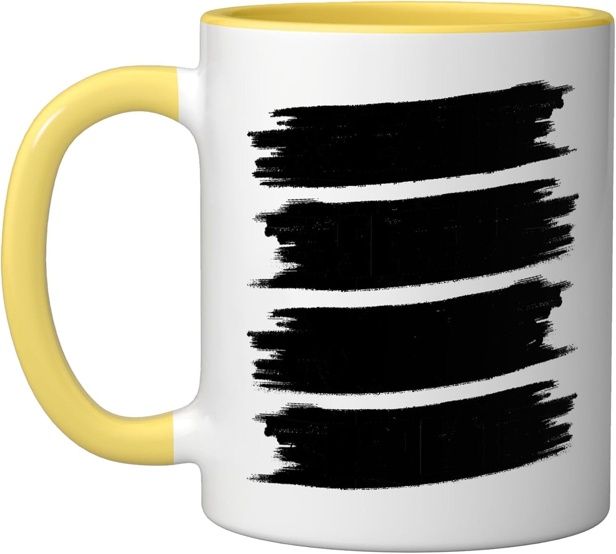 Black Brush Stroke Stripes Minimalist Abstract Ceramic Mug