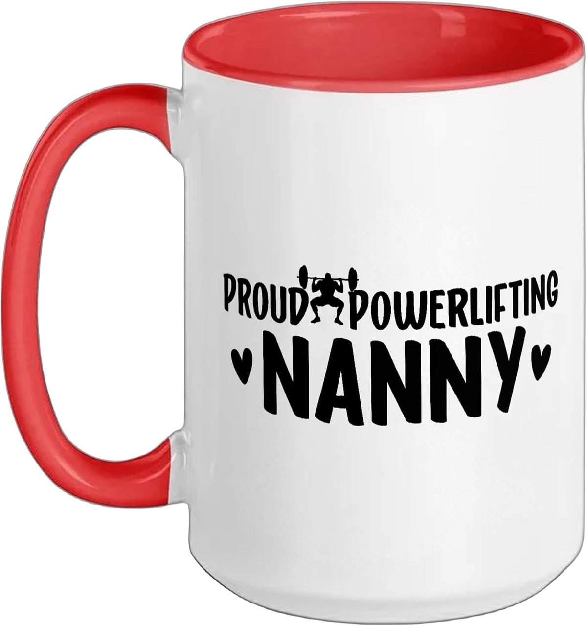 Proud Powerlifting Nanny Of A Powerlifter Nanny Grandma Ceramic Mug