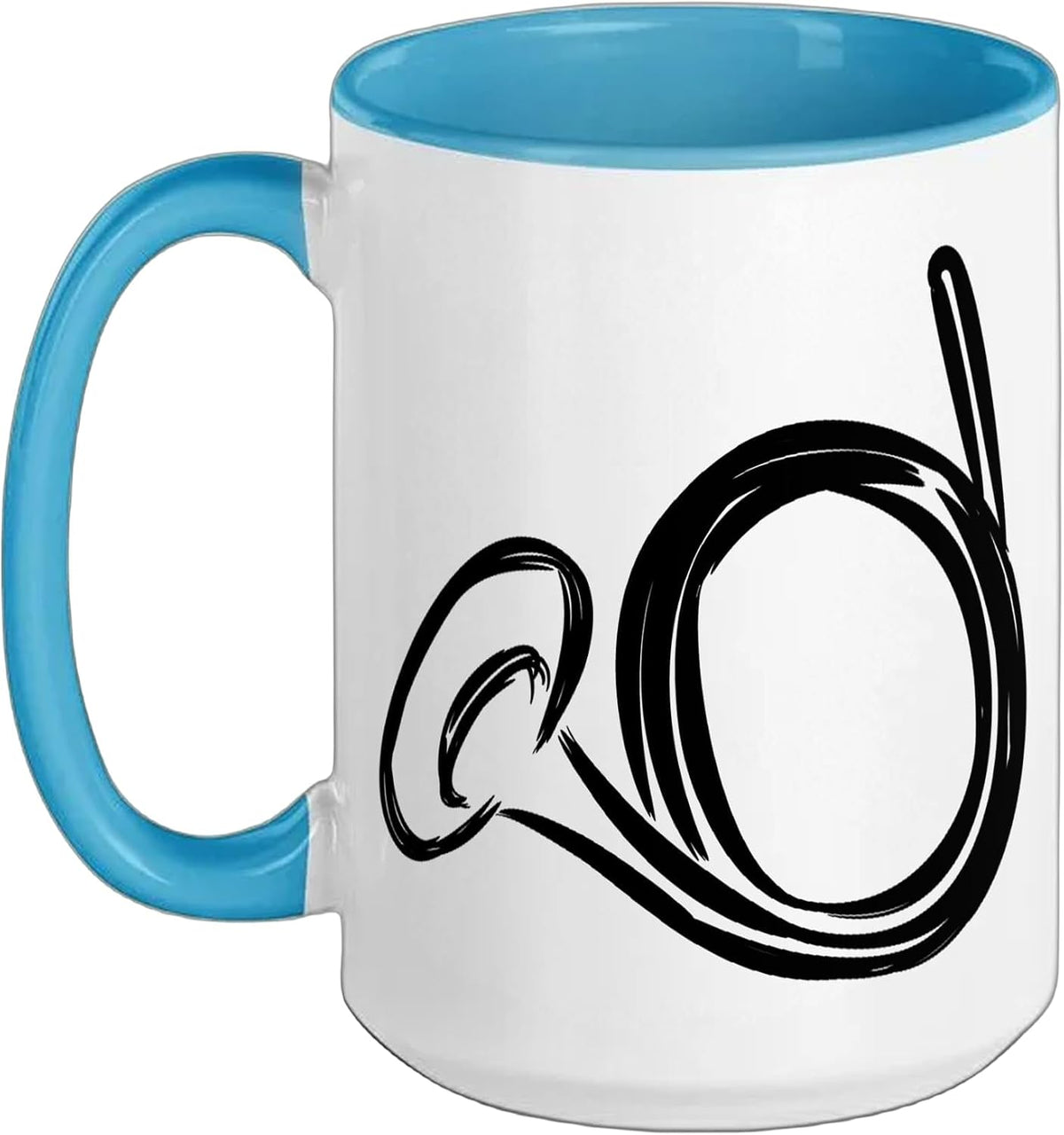 French Horn Drawing Brass Instrument Ceramic Mug