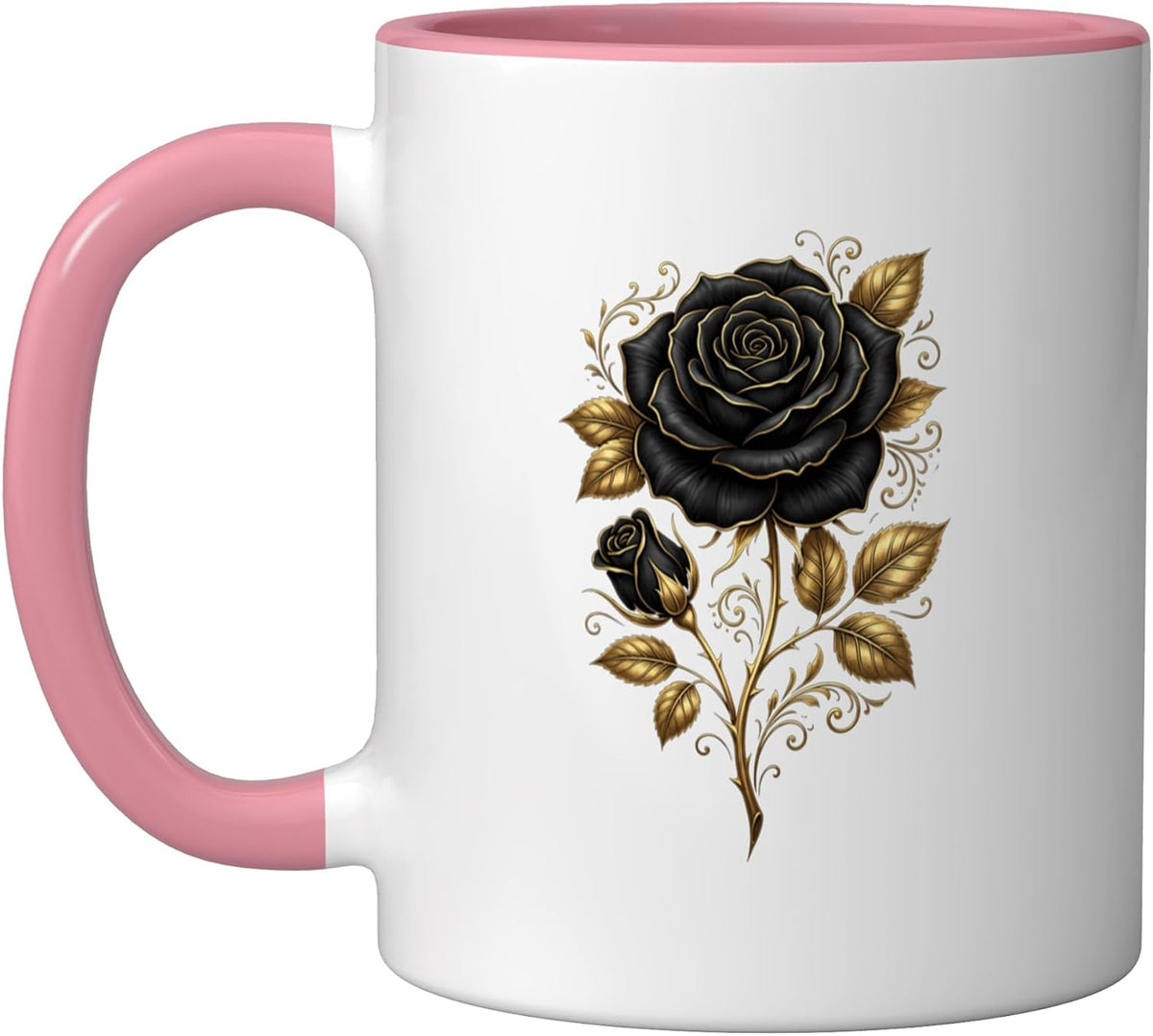 Black Rose Flower Botanist Garden Flower Black Rose Ceramic Mug