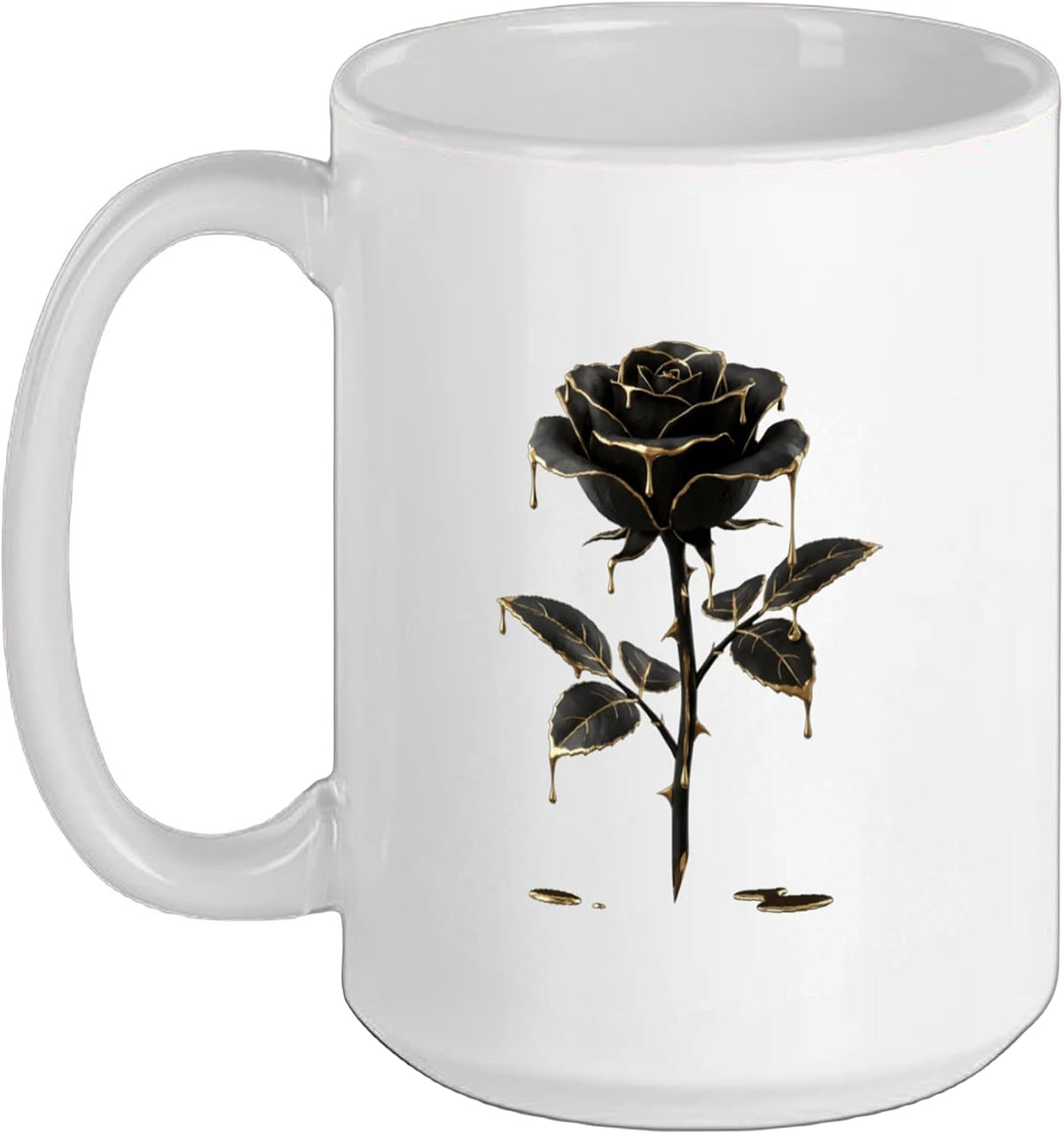 Black Rose Flower Botanist Garden Flower Rose Ceramic Mug