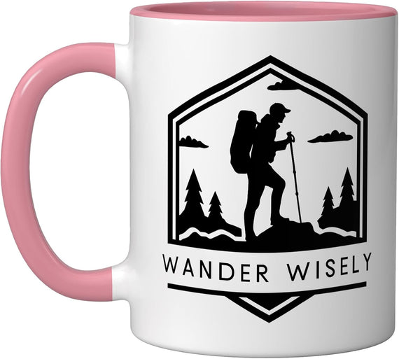 Wander Wisely - Minimalist Hiking Lover Ceramic Mug