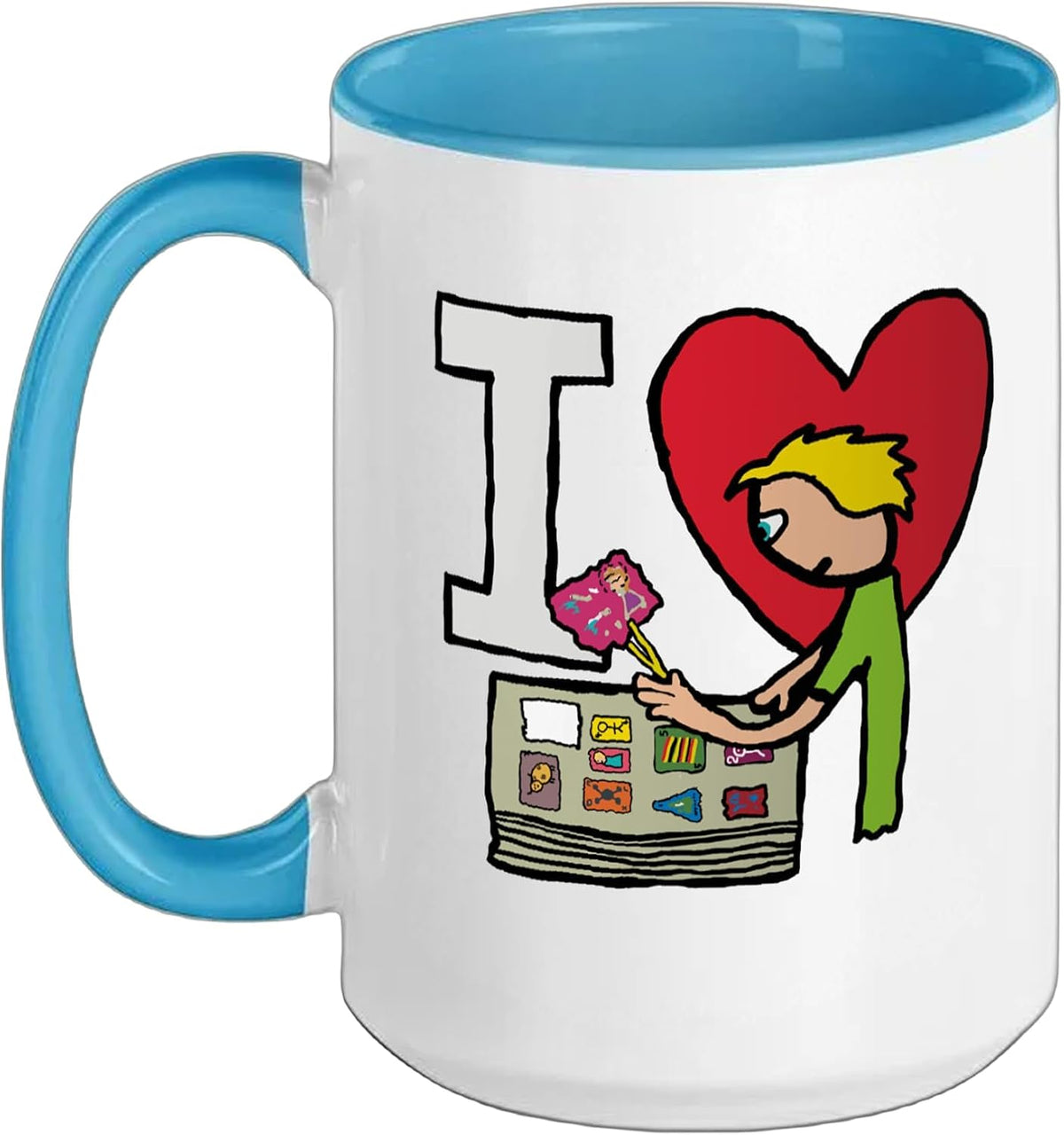 I Love Stamp Collecting Ceramic Mug