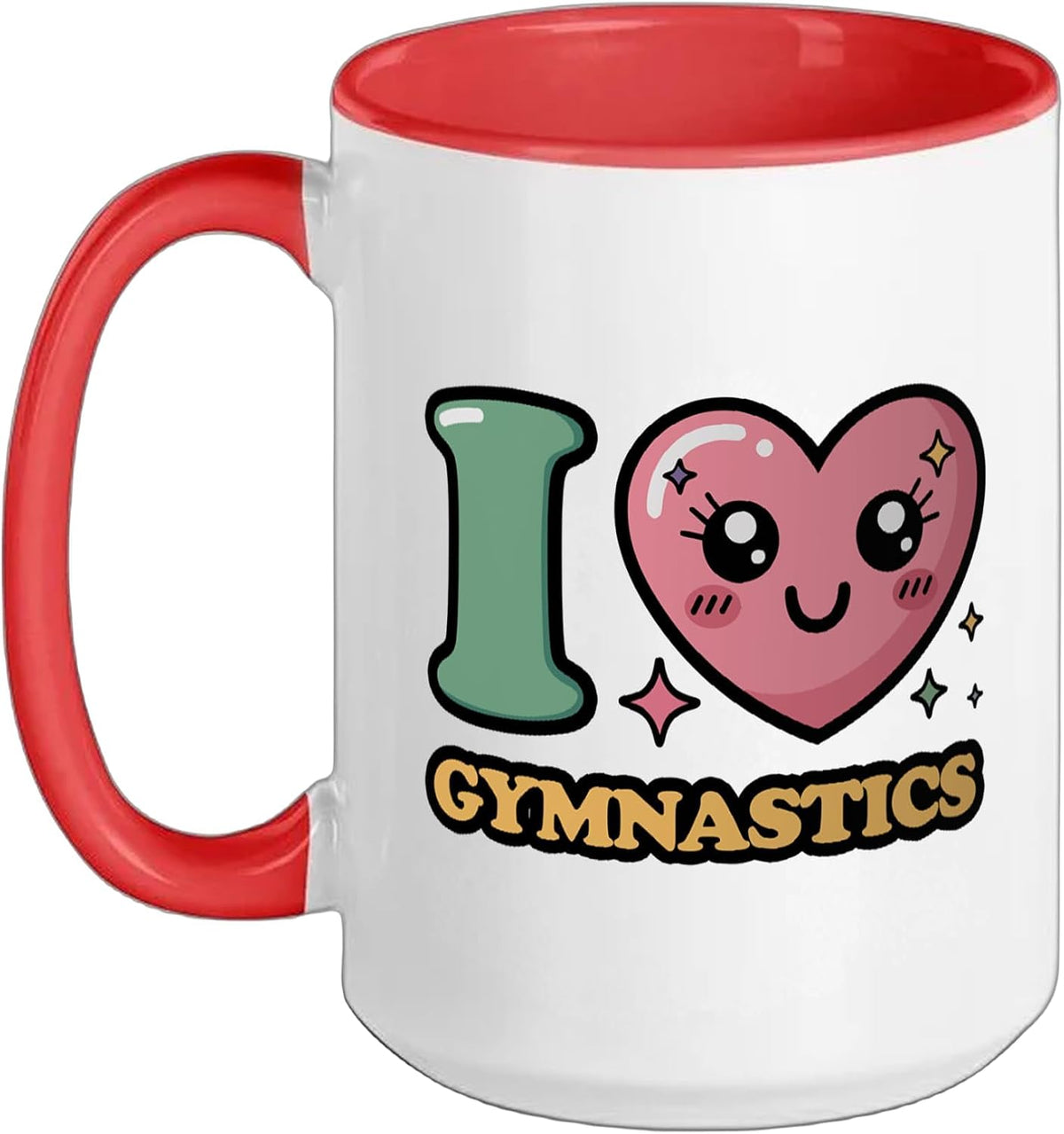 I Love Gymnastics Ceramic Mug