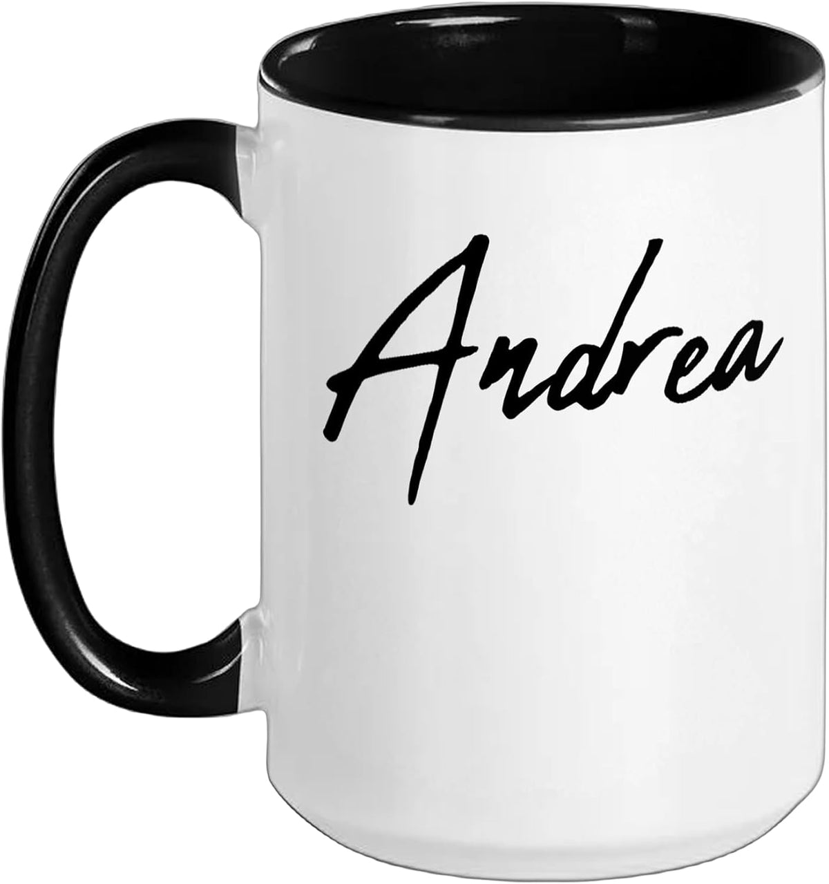 Beautiful Handwritten Font Andrea Calligraphy Ceramic Mug