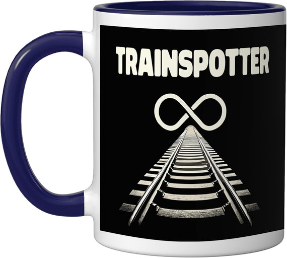 Trainspotter Endless Rails Infinity Symbol Design Art Ceramic Mug