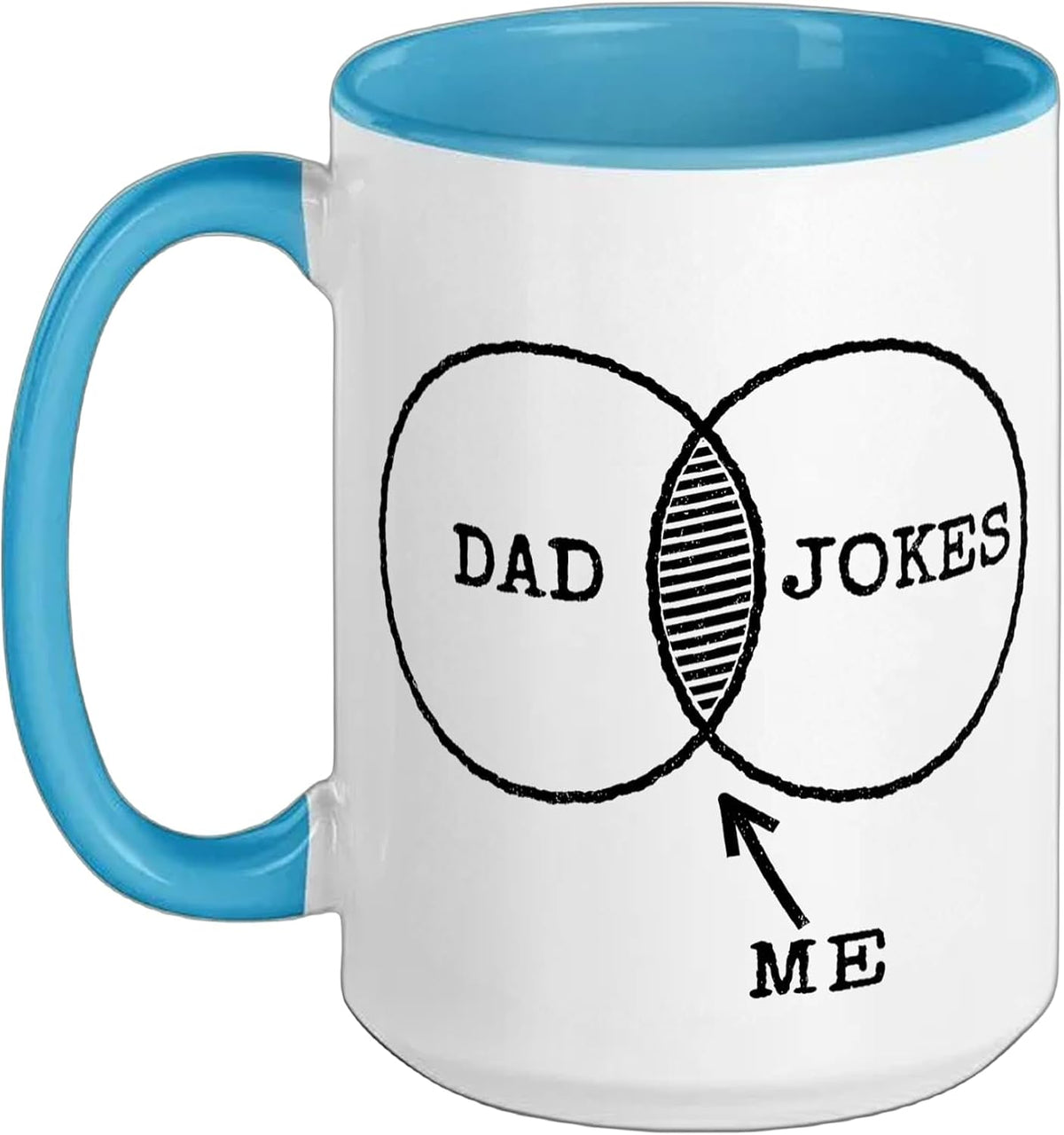 Dad Jokes Venn Diagram Funny Joke Humor Gag Dad Jokes Ceramic Mug