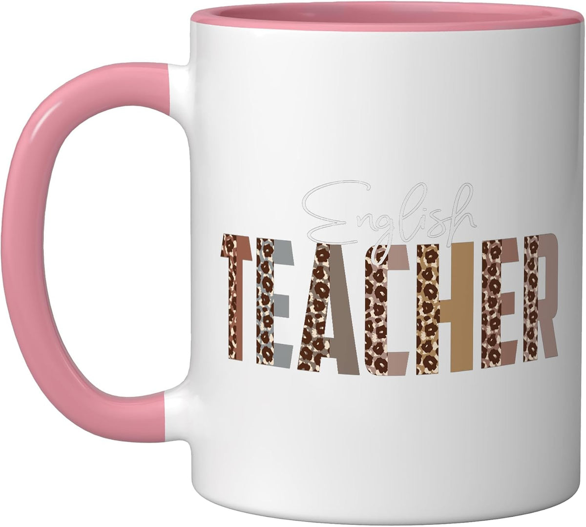 Leopard English Teacher Funny Job Title School Worker Ceramic Mug