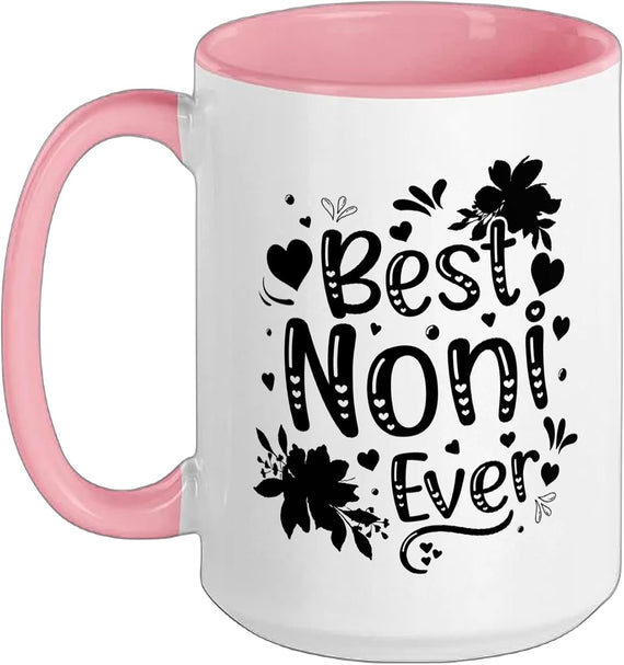Best Noni Ever Floral Grandma Ceramic Mug