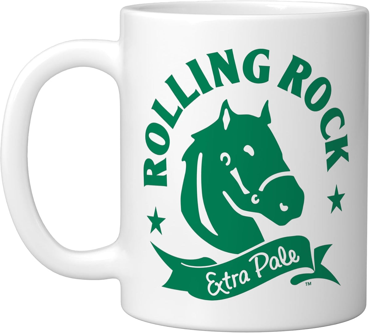 Rolling Rock Extra Pale Horse Logo Ceramic Mug