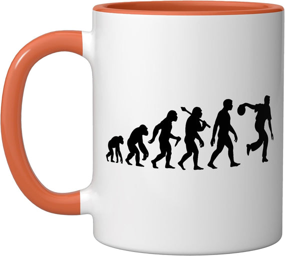 Bowling Evolution For Man Woman Kid Funny Bowlers Ceramic Mug