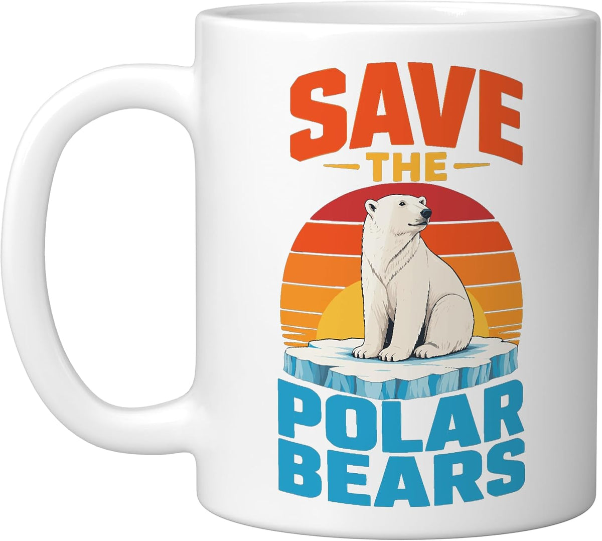 Vintage Save The Polar Bears Ceramic Mug