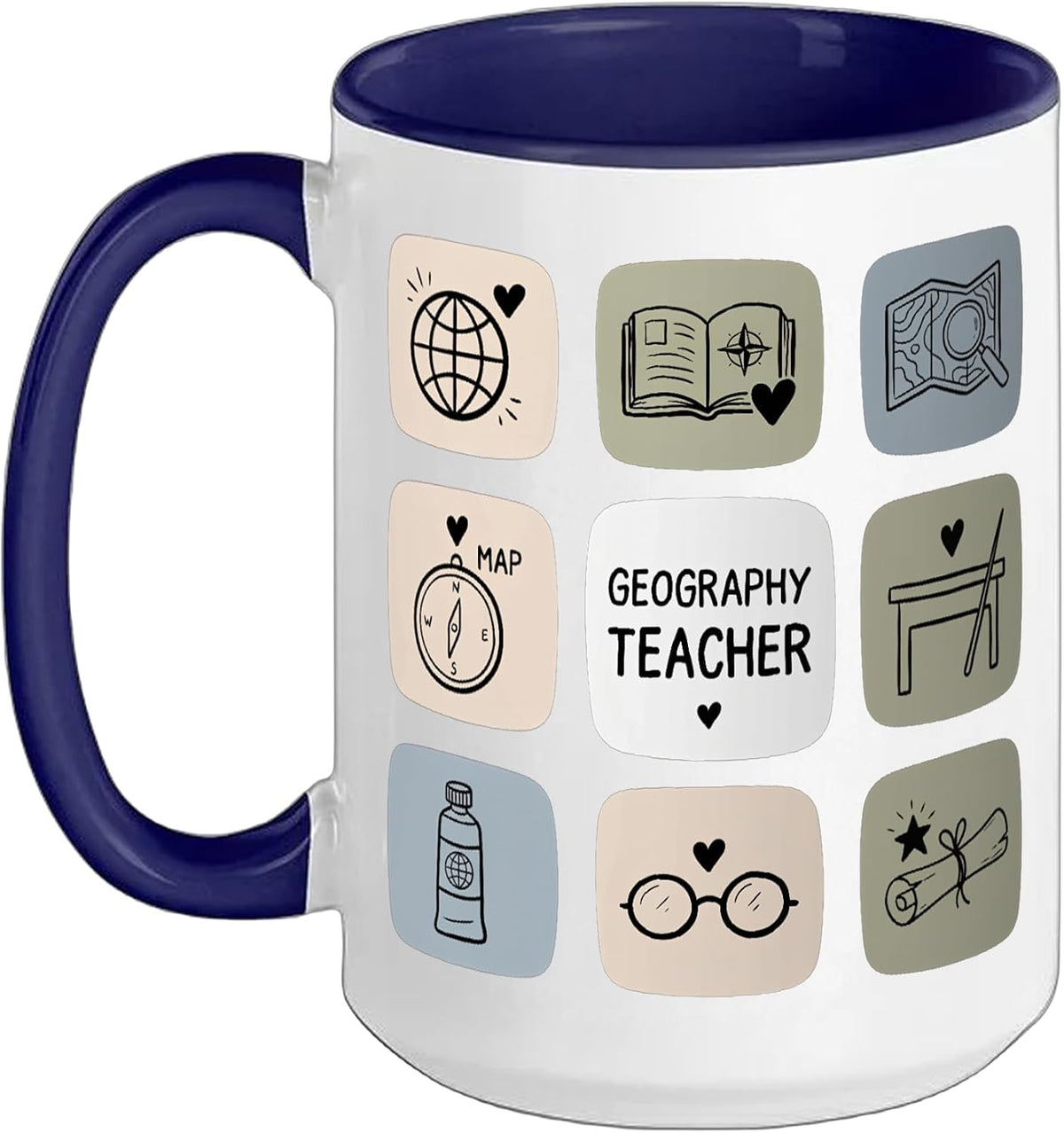 Geography Teacher Map Social Studies Earth Science Ceramic Mug