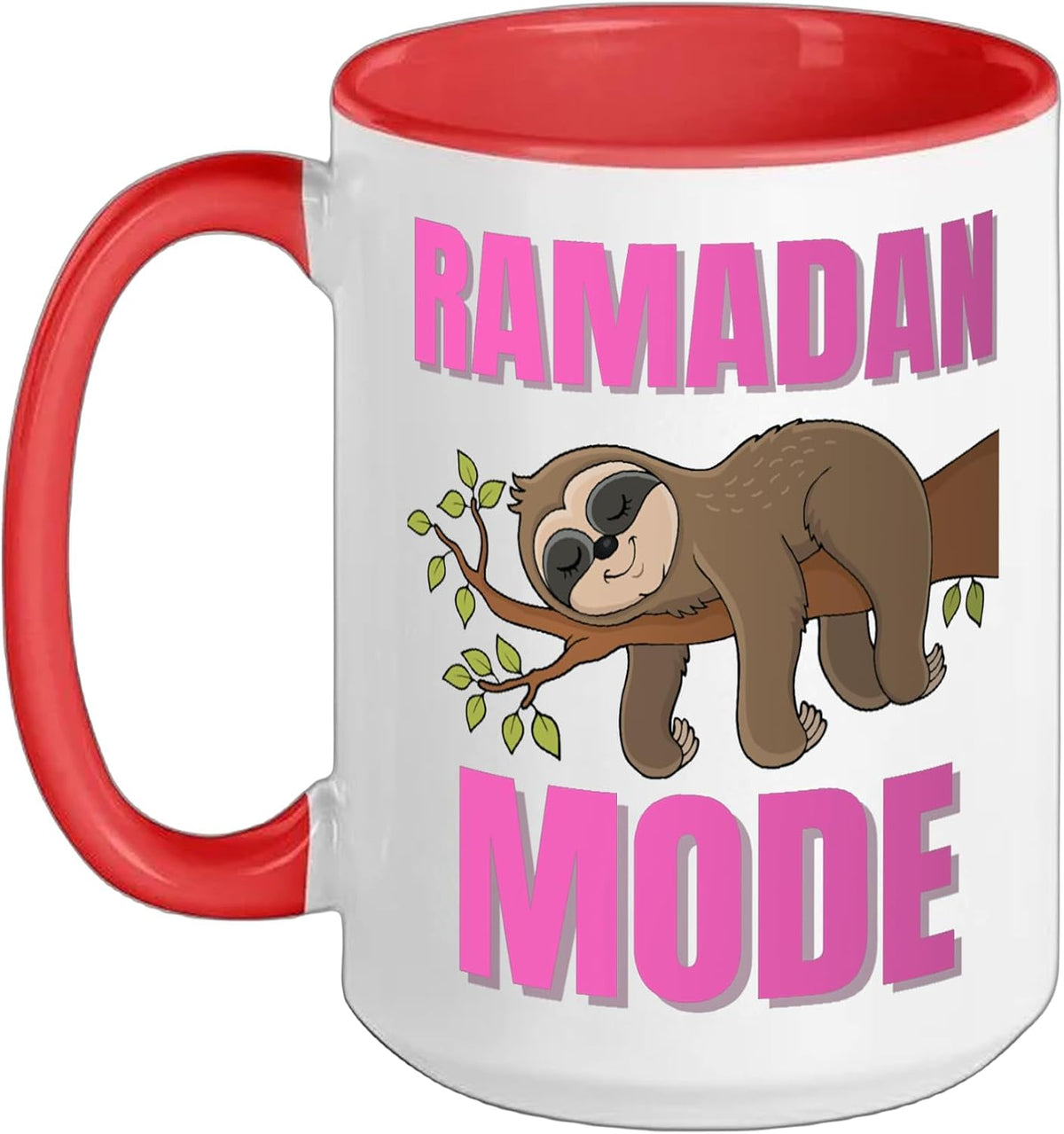 Ramadan Mode Cute Sloth Sleeping Funny Fasting Ceramic Mug