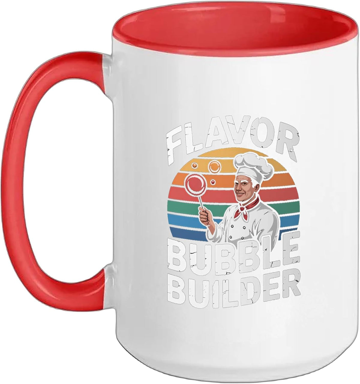 Flavor Bubble Builder Chef Retro Ceramic Mug