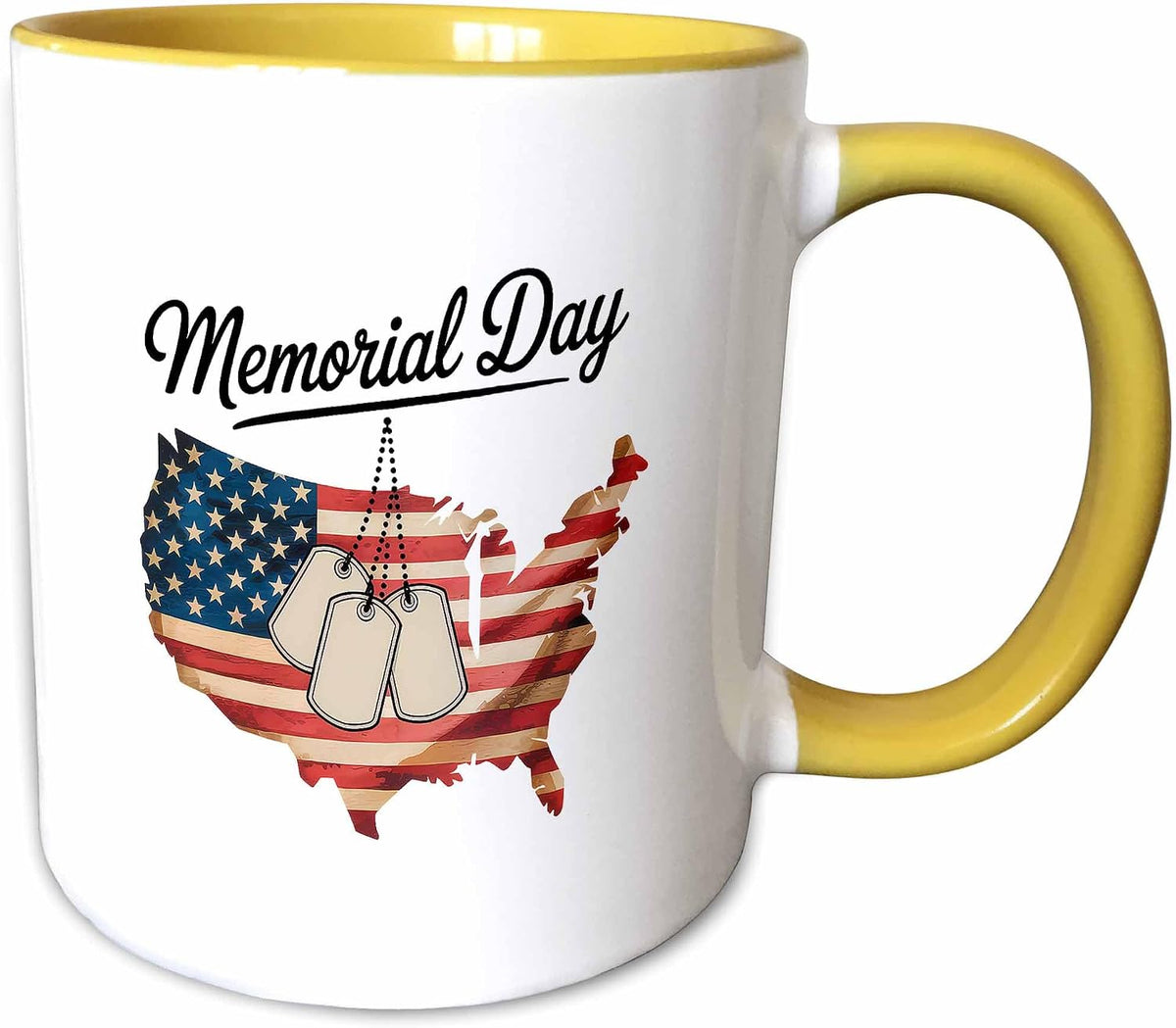 Memorial Day Text, Usa Map, Military Ceramic Mug
