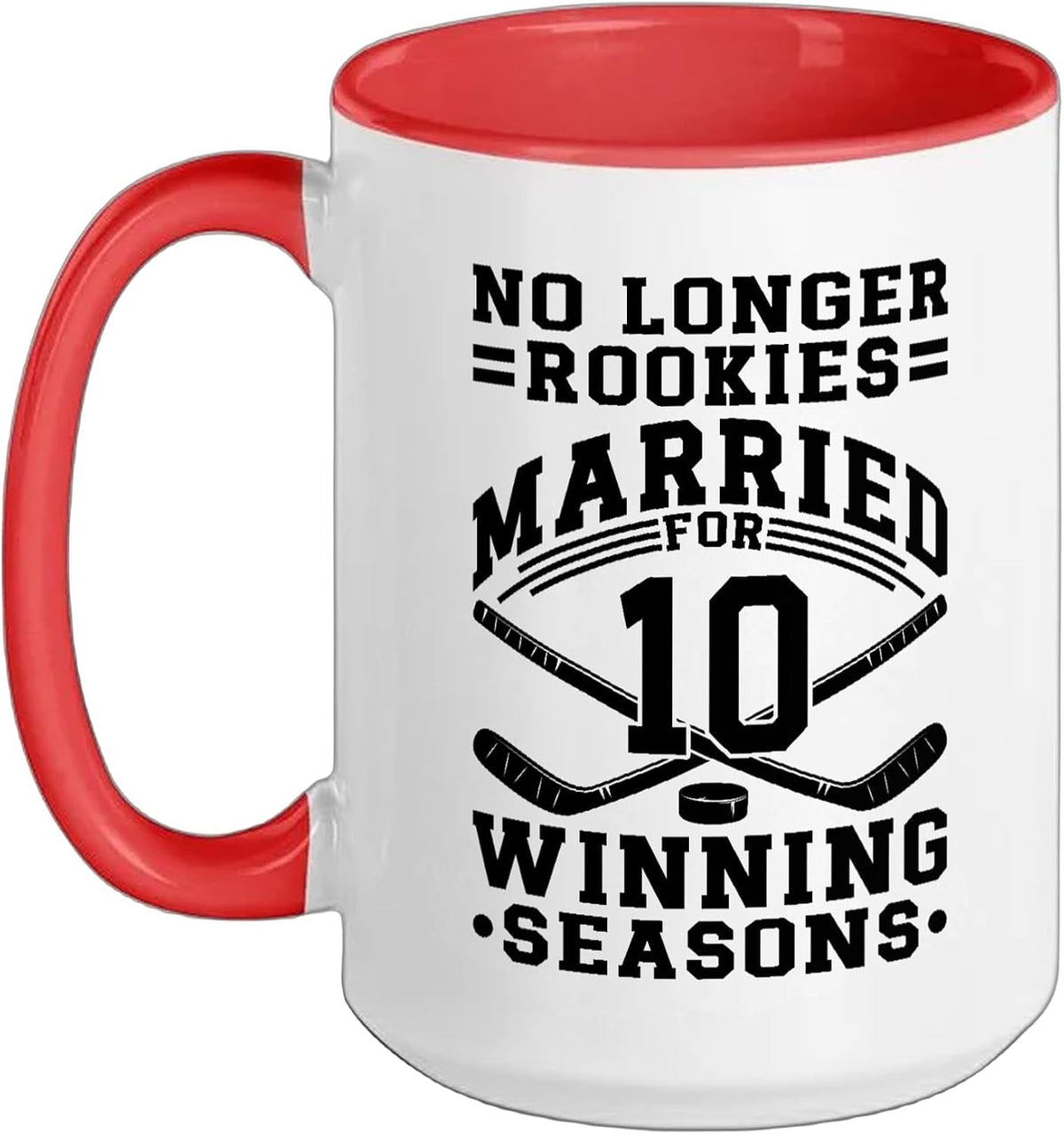 Married For 10 Winning Seasons Hockey Anniversary Ceramic Mug