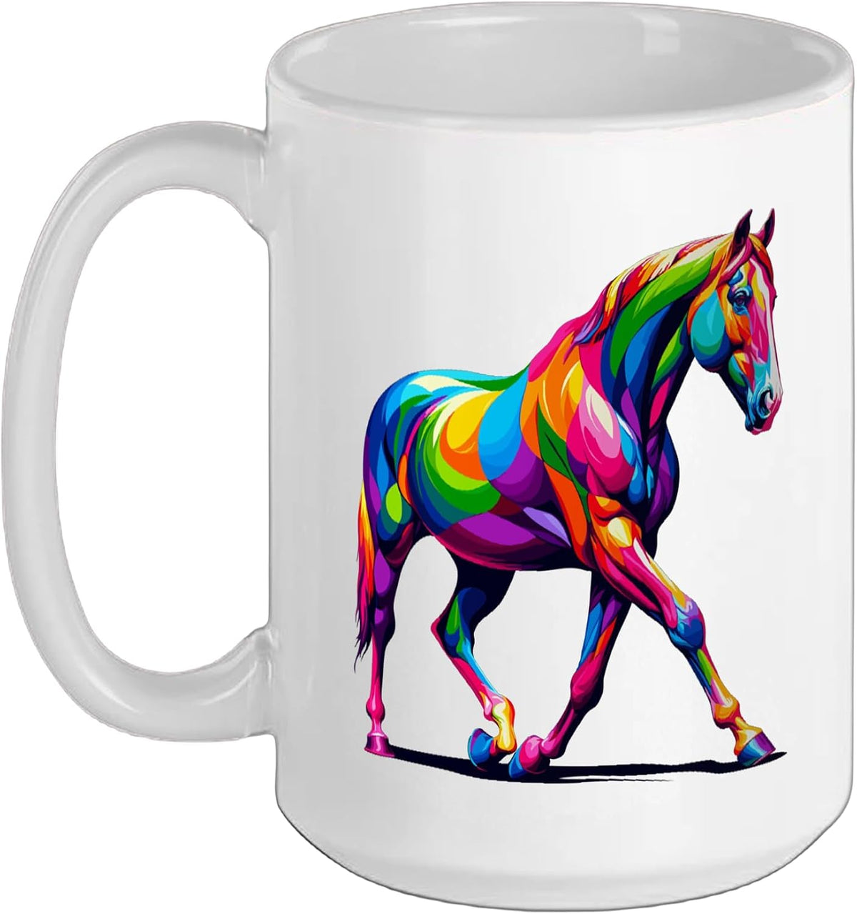 Pop Art Horseback Riding Horses Equestrian Horse Lover Ceramic Mug