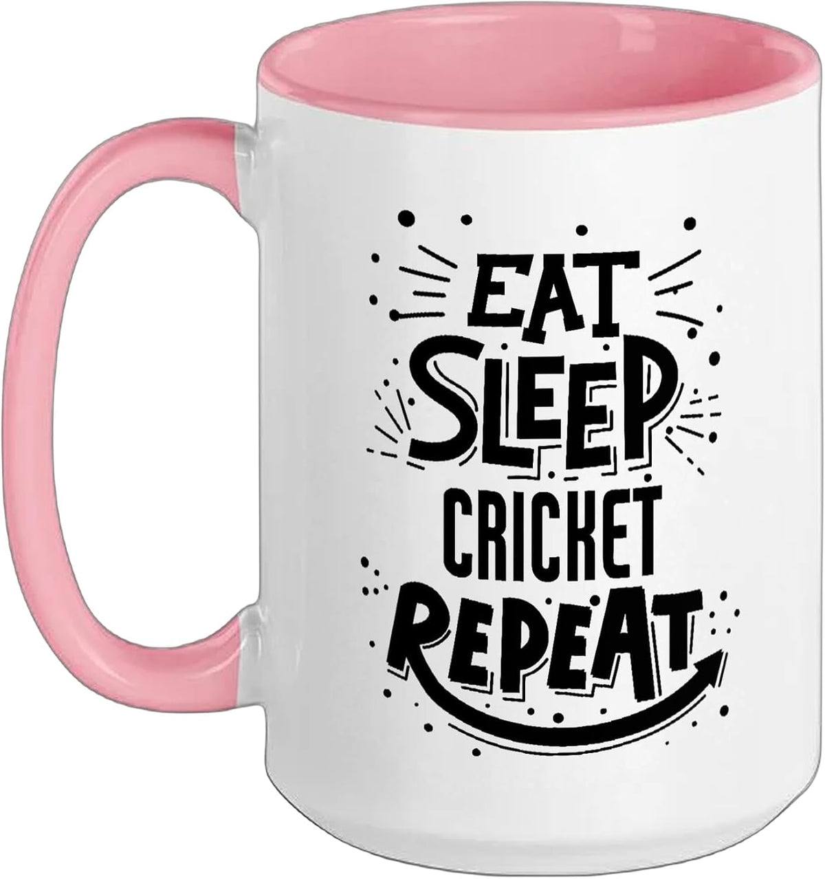 Eat Sleep Cricket Repeat - Cricket Player Ceramic Mug