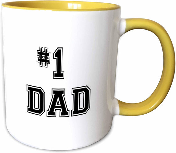 #1 Dad - Greatest Dad - Fathers Day - Best Christmas Ceramic Mug