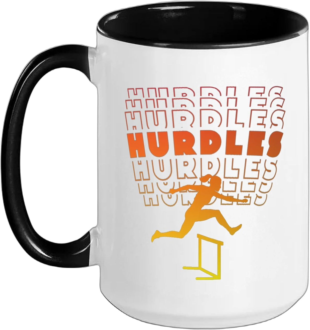 Retro Girl Color Hurdles - Fun For Hurdle Runners Ceramic Mug