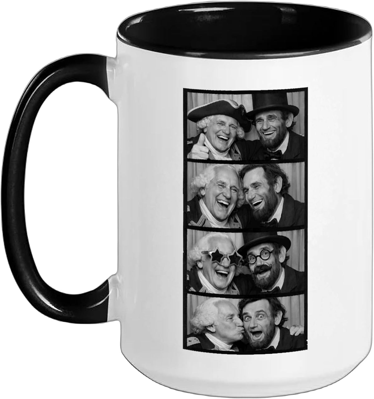 Funny Washington Lincoln Photobooth Presidents Humor Ceramic Mug