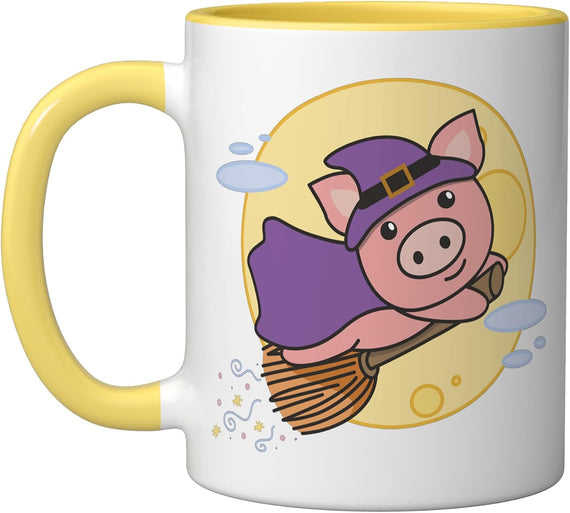 Pig Halloween Witches Costume Pigs Halloween Ceramic Mug
