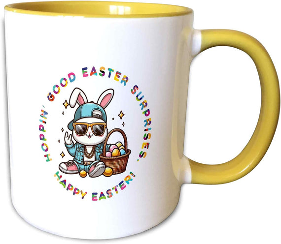 Hopping Good Easter Surprises. Happy Ceramic Mug