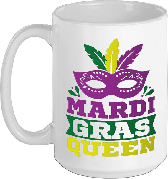 Mardi Gras Queen Mask Carnival Festival Costume Ceramic Mug