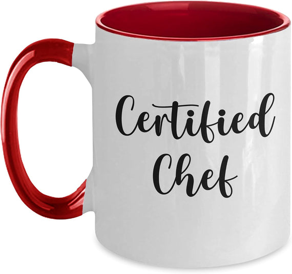 Certified Chef Script Logo Kitchen Ceramic Mug