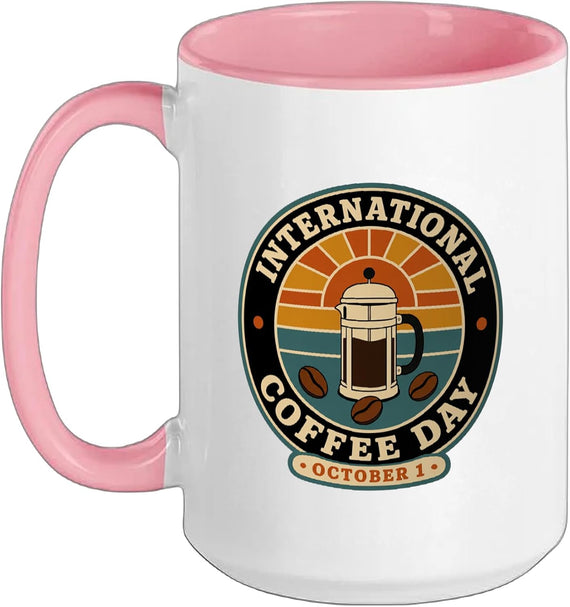 International Coffee October French Press Ceramic Mug