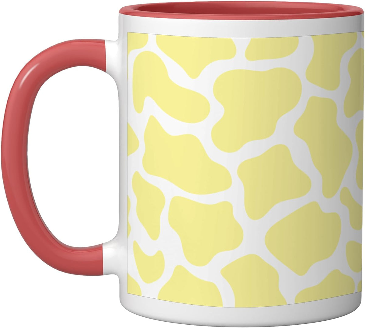 Cow Print Pattern In Light Yellow Pastel Yellow Ceramic Mug