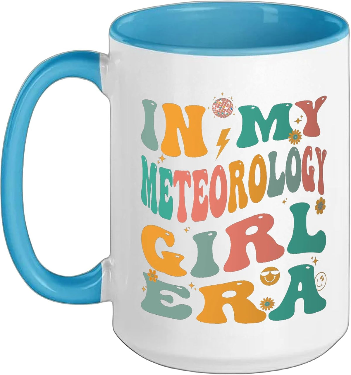 Retro Meteorology Girl Groovy Weather Forecaster Ceramic Mug