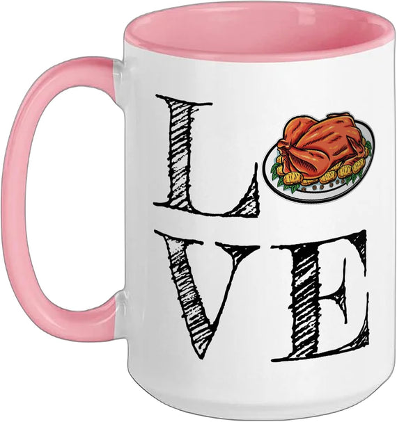 Turkey Lover Gift Love Thanksgiving Ceramic Mug