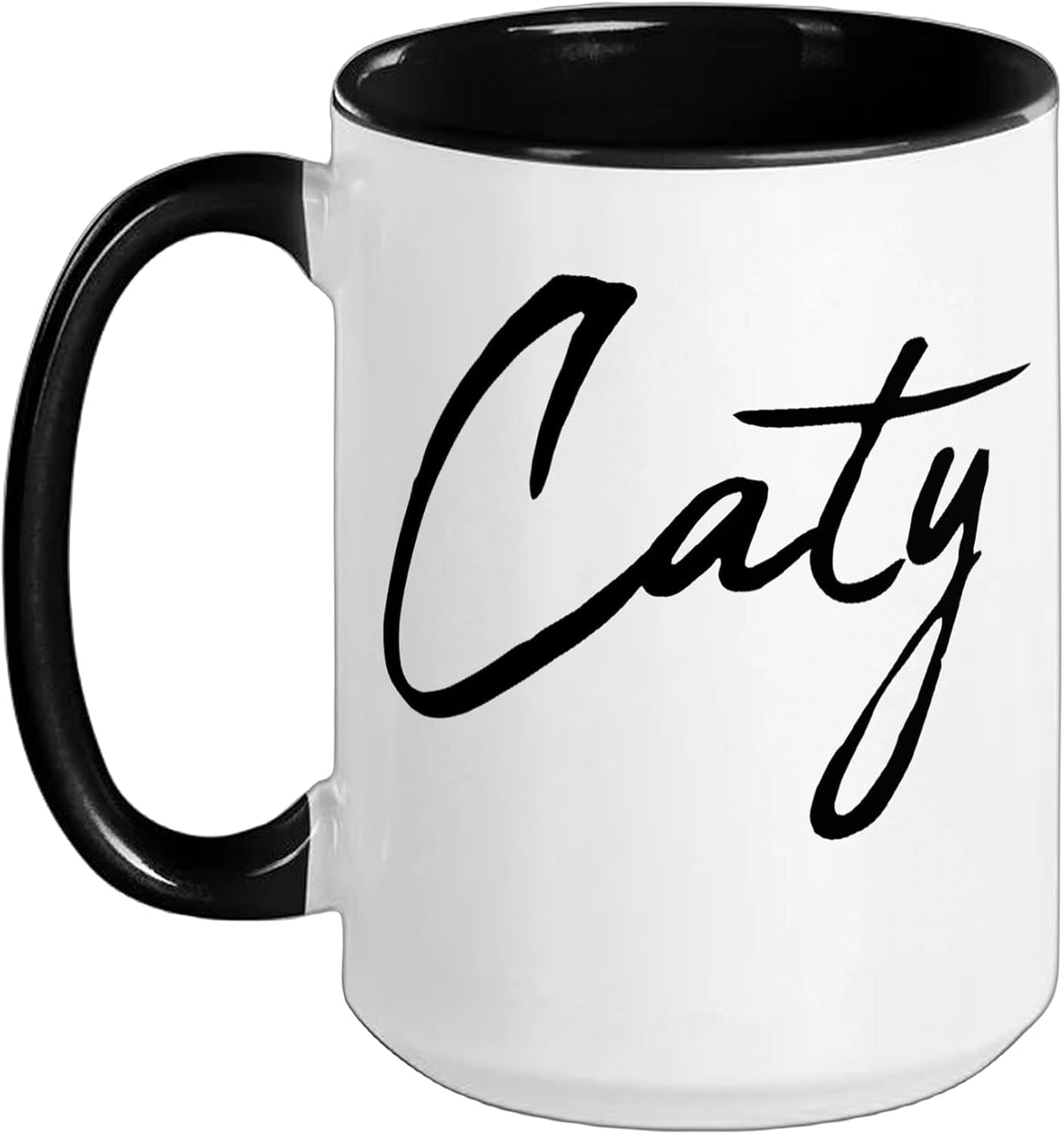 Beautiful Handwritten Font Caty Calligraphy Ceramic Mug