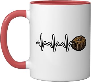 Chocolate Cake Heartbeat Thanksgiving Food Ceramic Mug