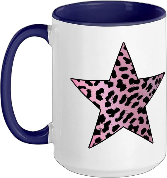 Leopard Pattern Light Pink Burlesque Animal Print Cheetah Ceramic Mug