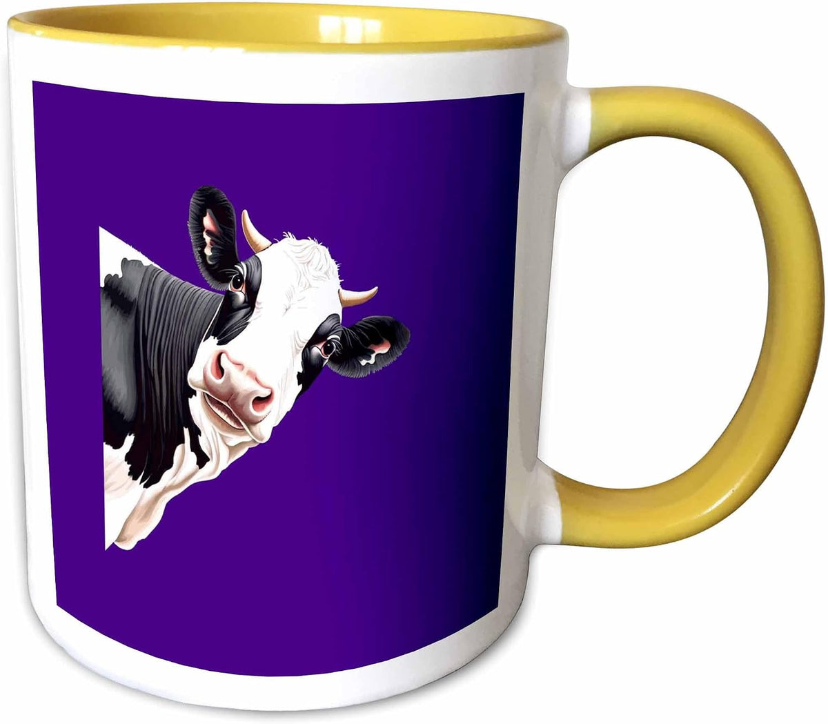 Cartoon Style Black And White Dairy Cow Ceramic Mug